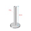 NewkeepsR 16G×8mm Threadless Flat Back Labret Stud Post Replacement, Implant
