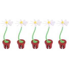 WAYUTO Silicone Lid Lifters Daisy 5Pcs Flower Spill-proof Stopper Steam Releasers Pot Pan Lid Holder Heat Resistant Stand Cover Cooking Helpers for Soup Pot Kitchen Tools Home Decoration