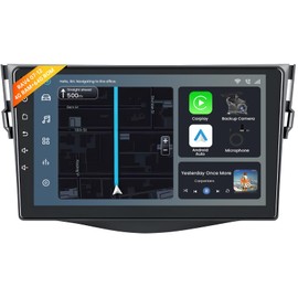 Car Radio for Toyota RAV4 2007 2008 2009 2010 2011 2012, Upgrade‌ Car Stereo with 9" HD Touchscreen | Wireless CarPlay&Android Auto | 8 Core CPU 4GB+64GB | WiFi/Bluetooth/GPS/AM/FM/SWC/Backup Camera