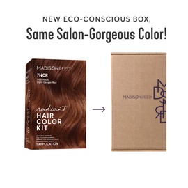 Madison Reed Radiant Hair Color Kit | 7NCR Light Copper Red (Vesuvius Red) for 100% Gray Hair Coverage | Salon Quality Permanent Hair Dye | PPD-Free & Ammonia-Free | (Packaging May Vary) 1 Pack