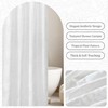 Lameirose Extra Long White Shower Curtain Fabric, Boho Shower Curtain