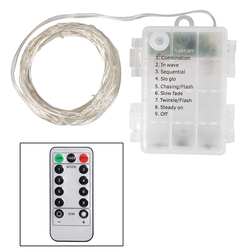 USB Copper Wire LED String Light with Remote Control for