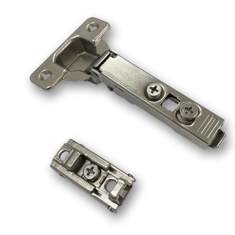 Berta 8-Pack Full Overlay Frameless Soft Closing European Hinges, 3D