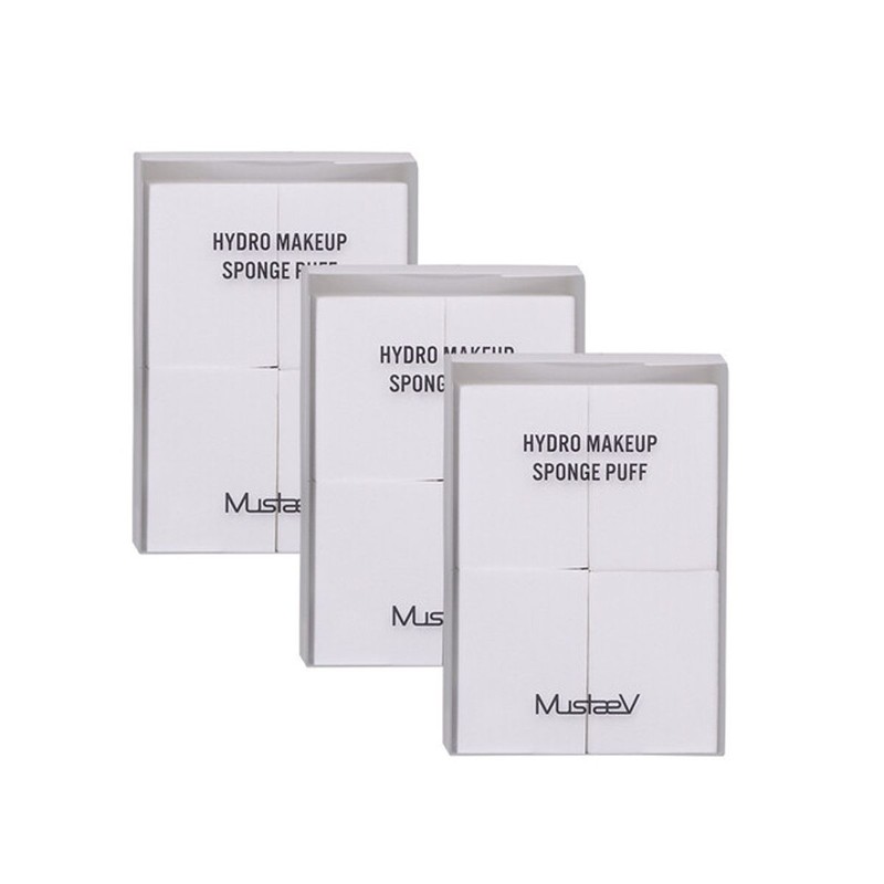Mustav Musthave Hydro Makeup Sponge Puff 4P