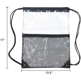 Bolsa de Playa Transparente Plegable de PVC Cordón 34x45 CM