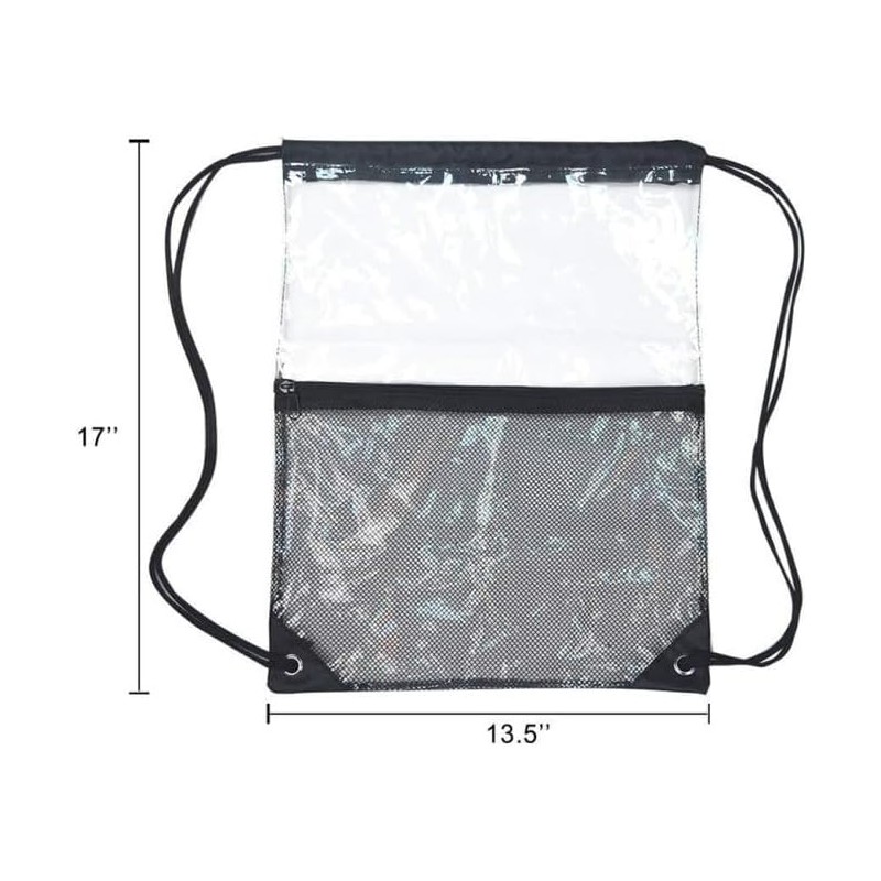 Bolsa de Playa Transparente Plegable de PVC Cordón 34x45 CM