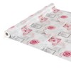 ANRO Oilcloth Tablecloth, Washable, Roses, Country House Antique Style, Grey,