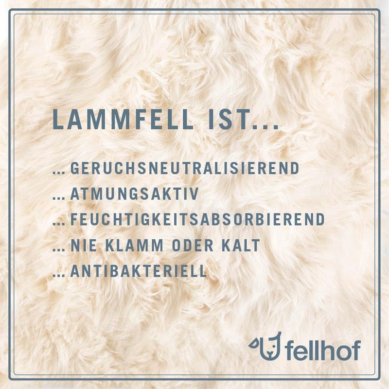 Fellhof 10405 sheepskin pushchair liner