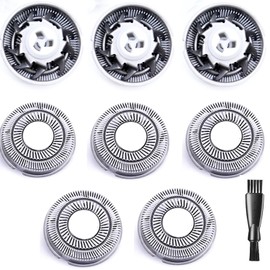Head shaver replacement heads Compatible With skull shaver replacement Heads, Compatible With pitbull gold pro head shaver And Sliver For Pitbull Platinum Pro And For Palm Electric Razors 8 Pack