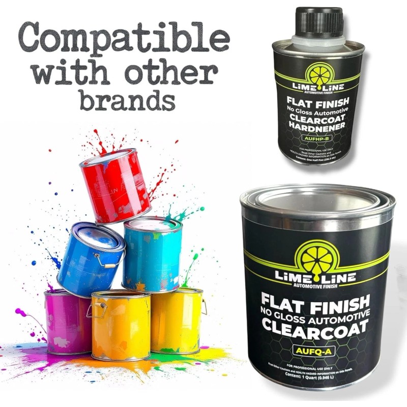 LiME LiNE Automotive Flat/Satin Clear Coat 2k Top Coat +