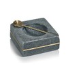 Zodax | Gray Marble and Brass | Square Salt and
