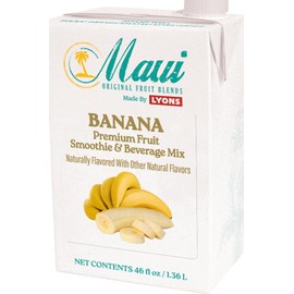 Maui Banana Premium Fruit Smoothie & Beverage Mix, 46 fl oz (Pack of 6)