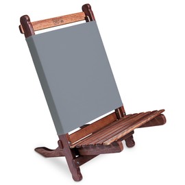 BYER OF MAINE Pangean Lounger Chair – Portable, Lightweight, Foldable Wood and Canvas Chair – Ideal for Camping, Patio, Lawn, and Beach Use in Forest Green