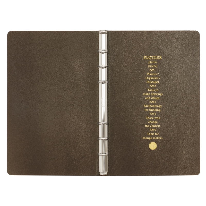 PLT Shrink 6 Hole Ring Leather Bible BK