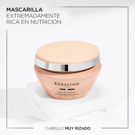 Kérastase Mascarilla Masque Beurre Haute Nutrition, para Cabello Rizado, con Miel de Manuka y Ceramidas, Nutre e Hidrata, 200 ml