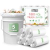 Teivio 5 Gallon 100 Counts Strong Trash Bags Garbage Bags,
