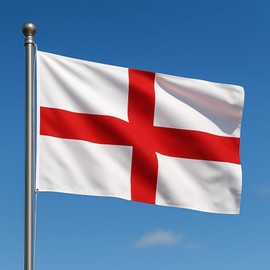 SAINT GEORGE 3x5 Foot, English National Flag, England 90x150cm, Durable Outdoor, Double-Sided with Brass Eyelets England Flag