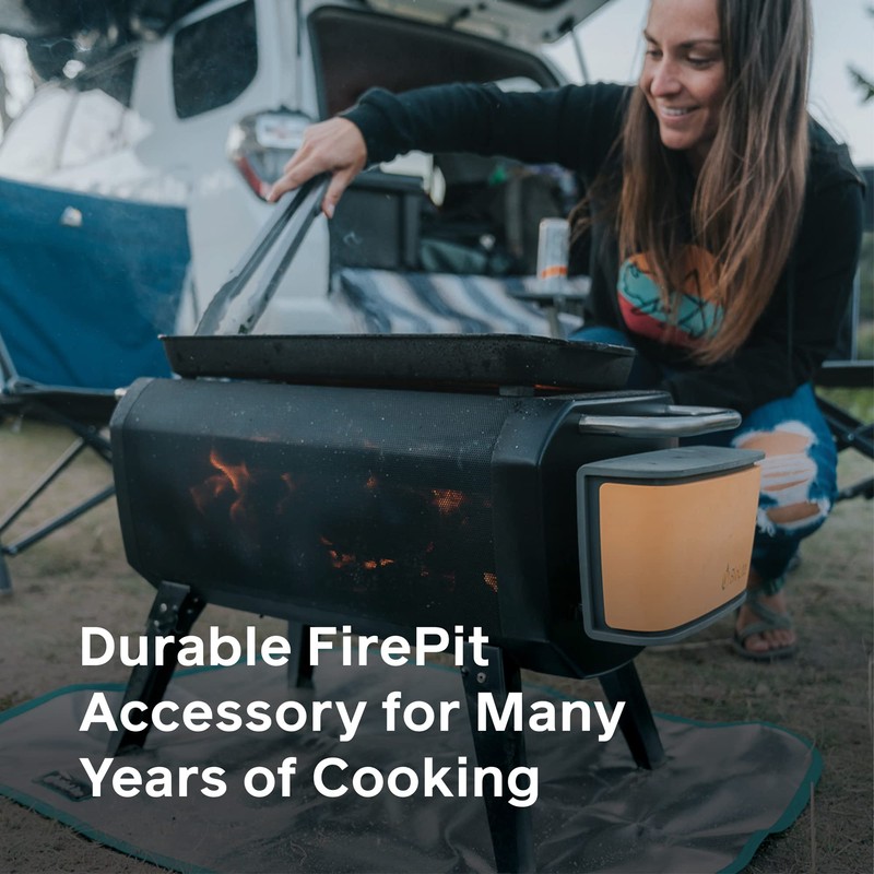 BioLite Cast Iron Outdoor Griddle for FirePit+, Pre-Seasoned, Durable and