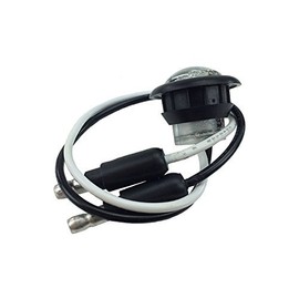 20 LONG HAUL 3/4" CLEAR/AMBER LED CLEARANCE MARKER BULLET MARKER LIGHTS W/ CONNECTOR ENDS