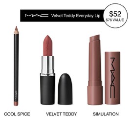 MAC Everyday Lip Trio - Lip Pencil + M·A·Cximal Silky Matte Lipstick + Squirt Plumping Gloss Stick:_Velvet Teddy