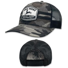 John Deere VintageTrademark Patch Chain Stitch Trucker Hat, One Size Camo