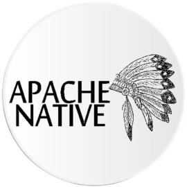 Kiwi Gifts Apache Native - Circle Sticker Decal 3 Inch - American Indian Tribe Pride