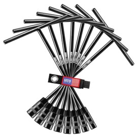 MTO T-Handle Metric Socket Wrench Set, 6-Point (6, 8, 10, 11, 12, 13, 14, 15mm) with Hanging Organizer Strap, Cr-V Steel Lug Wrench Hex Socket for Motorcycle Car Bicycle Repair (8 Pack)
