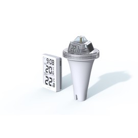 WS9079 Digital Wireless Pool Thermometer with Station, Measures Water Temperature and Transfers Data to the Station via Radio Station also Measures the Indoor Temperature