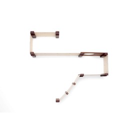 CatastrophiCreations Cat Wall Mounted Play Cat Condo, Bamboo Frame, Modular Design, Sisal Pole, Hammock, 18" and 34" Sections