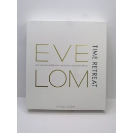 EVE LOM TIME RETREAT FACE AND NECK SHEET MASK 4 x 1.12 OZ BOXED