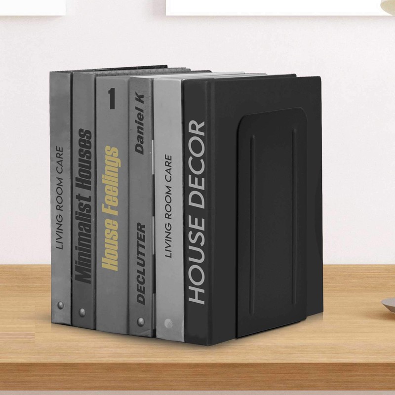 Acrimet Metal Bookends, Jumbo Size 9" H x 4" W