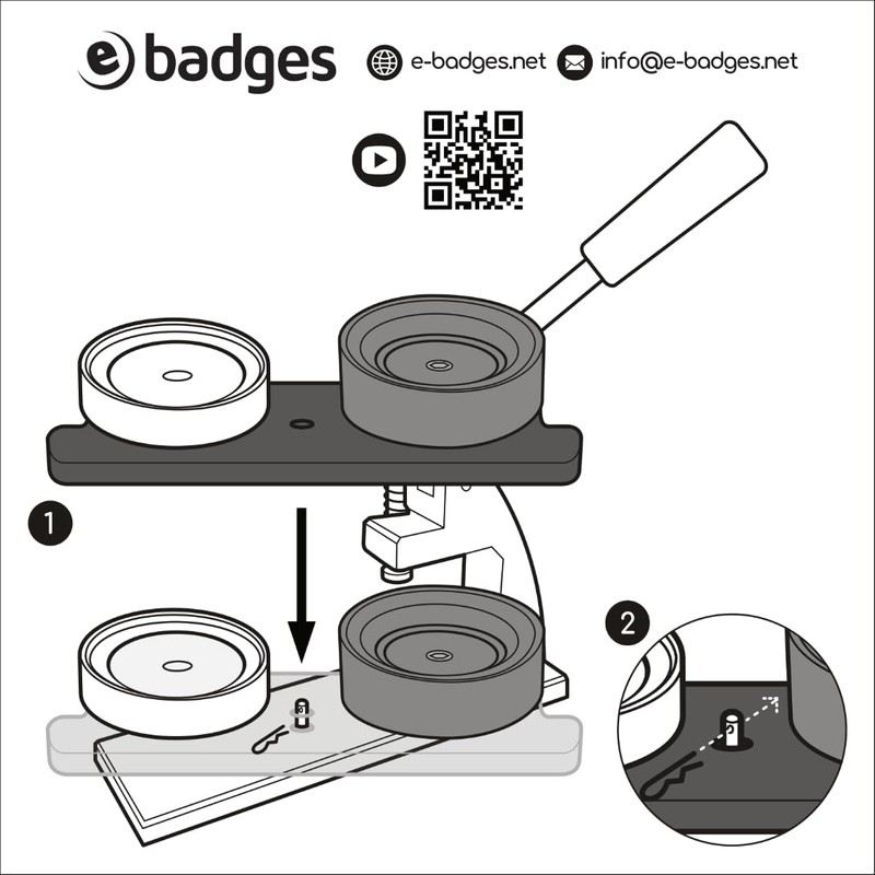 Additional 38mm Die and Cutter Combo for ebadges ‘Micro’ Badge