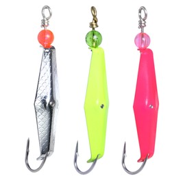 Clarkspoon Size 0, One Chrome Hammered Scale Finish, One Chartreuse, One Pink, 3 Pack