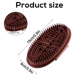 Lyreh 3 Pcs Meridian Massage Brush Set, Brown Plastic Full Body Massage Meridian Brush with Soft Bristles for Body Relaxation Neck Back Waist Shoulders Legs & Feet