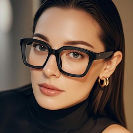 Celng Oversized Reading Glasses for Women - 3 Pack Oprah Style Square Blue Light Readers with Spring Hinge (Black+Leopard+Transparent, 0, Diopters)