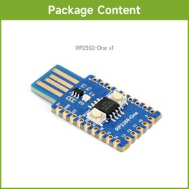 Waveshare RP2350-One, Onboard PCB Type-A Plug, 4MB Flash MCU Board Based On Raspberry Pi RP2350A Dual-core & Dual-Architecture Microcontroller