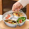 316L Stainless Steel Divided Steamer Tray with Double Handle Portion