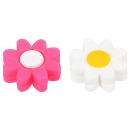 PATIKIL Tennis Racket Vibration Dampener, 2 Pack Soft Silicone Racquet Shock Absorber String Damping, Pink, White