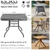 SoloToo Outdoor Square Table Cover Waterproof UV-Resistant for 24 x