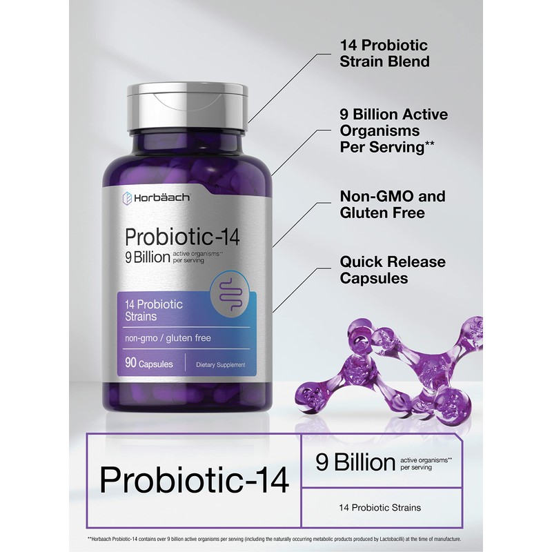 Horbäach Probiotics for Women & Men | 14 Strains for