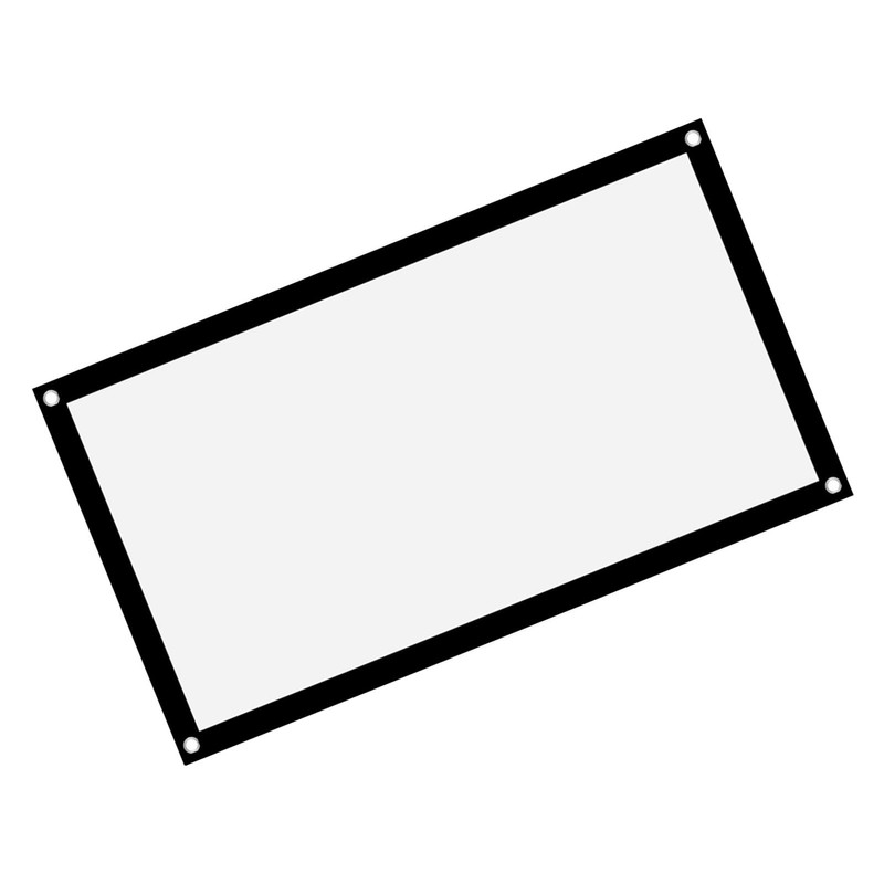 White Projection Screens, Wrinkle-Free White Projector Screen, 16:9 Thickened, Portable,
