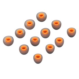 Gigicial Com Ply Foam Ear Tips for Jay Bird X4 X3 X2 X，Be Ats By Dr Power Be Ats 6 Pairs Soft Noise Isolation Memory Foam Replacement Earbud Tips, Unshakeable Fit, Earbuds Replacement-Grayish Orange