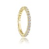 Hoops & Loops Yellow Gold Flashed Sterling Silver Cubic Zirconia