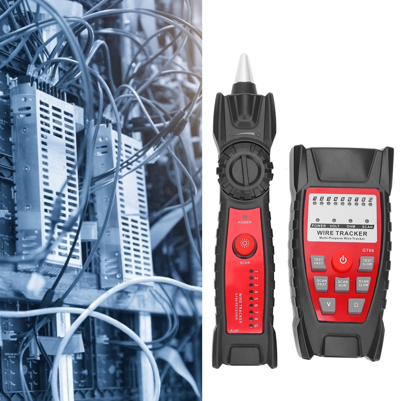 GT66 RJ11/RJ45 Multifunctional Cable Tester Line Finder Net Cable Detector
