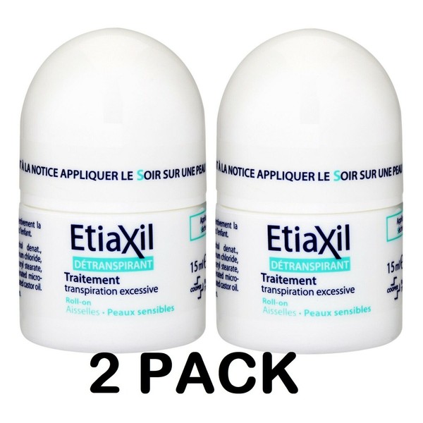 ETIAXIL Roll-On Antiperspirant SENSITIVE Skin, 15ml [2 PACK]