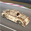 3D Wooden Puzzle Winged Sports Coupe Model Car Kit,Brain Teaser