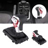 Akozon Gear Knob, Gear Knob Cover Leather Replacement Gear Lever