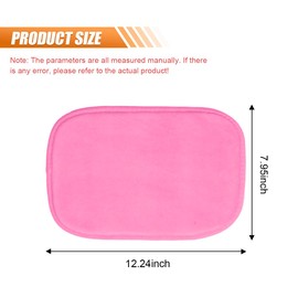 BDZMC Car Center Console Armrest Pad, Soft Plush Armrest Cushion, Car Armrest Seat Box Cover Protector, Comfortable Anti-Slip Car Interior Accessories for Most Cars, Trucks, SUVs (Pink)