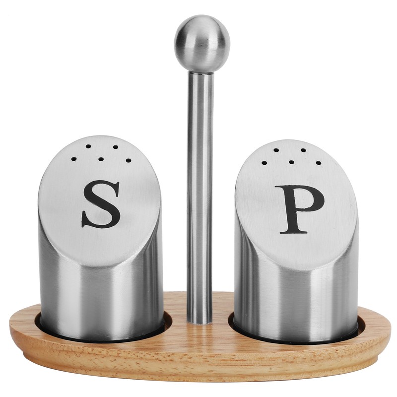 Stainless Steel Condiment Container Pot Seasoning Box Set Spice Pepper