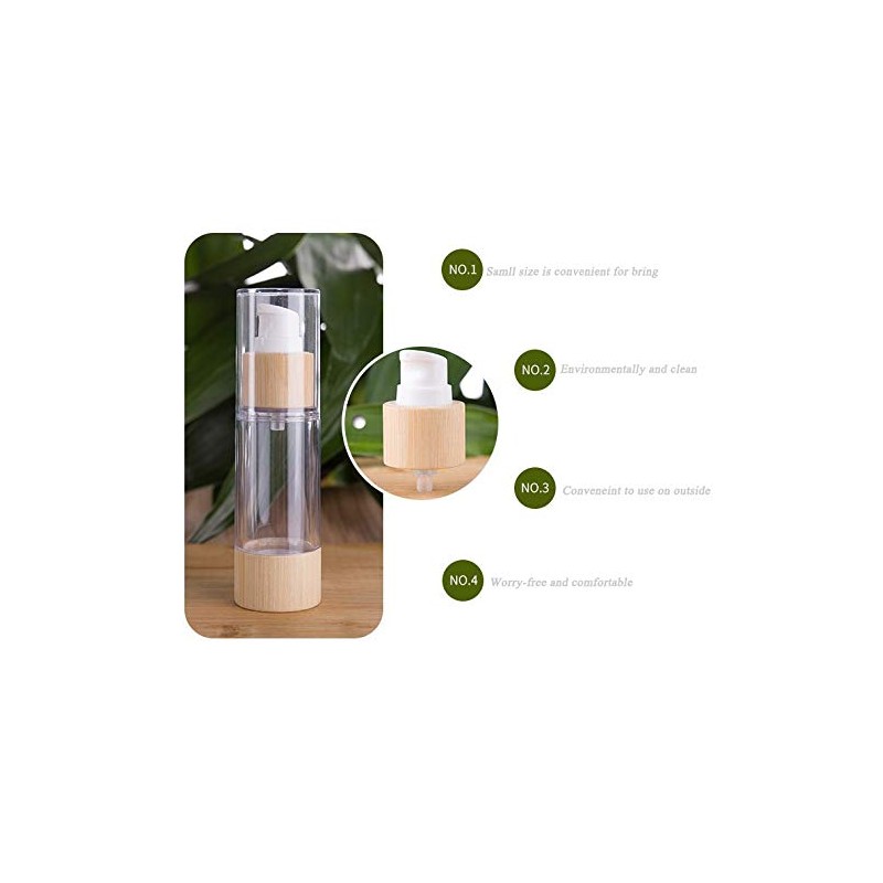 2 x 30ml Empty Plastic Vacuum Pump Bottles Lotion Dispenser